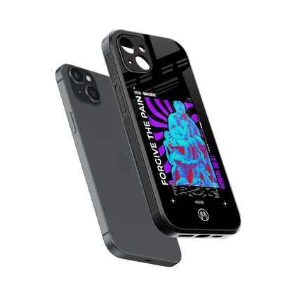 forgive the pain back phone cover | glass case for iphone 14 plus