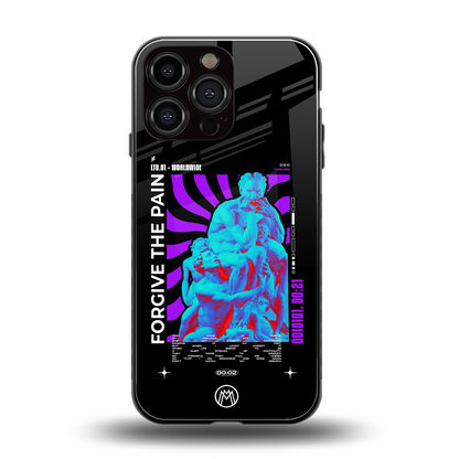 forgive the pain back phone cover | glass case for iphone 14 pro max