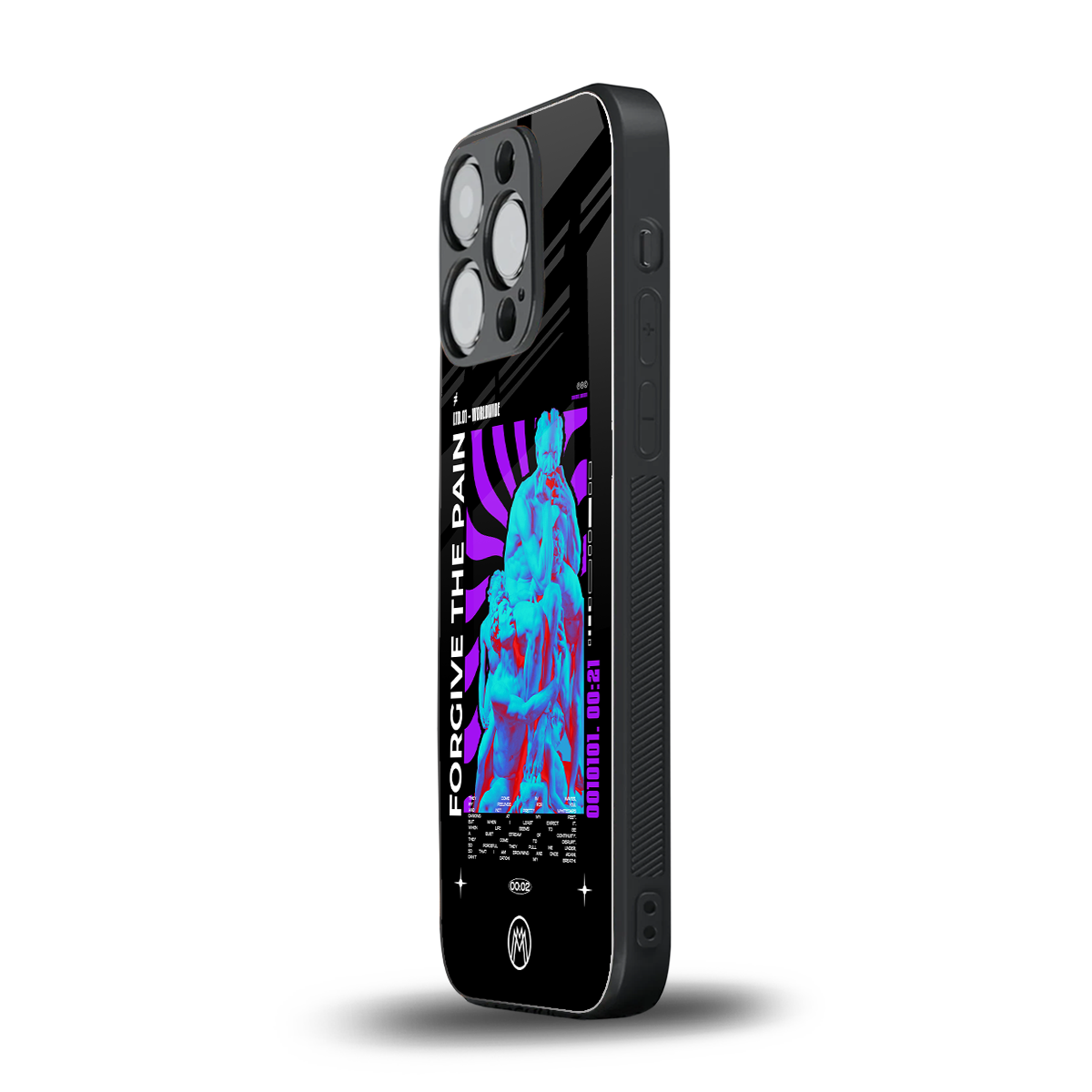 forgive the pain back phone cover | glass case for iphone 15 pro