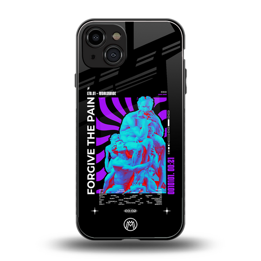 forgive the pain back phone cover | glass case for iphone 15