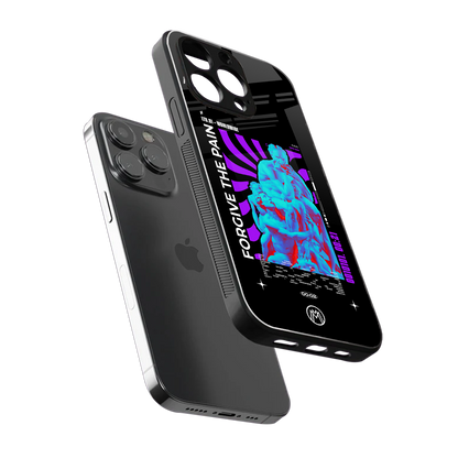 forgive the pain back phone cover | glass case for iphone 15 pro