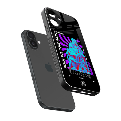 forgive the pain back phone cover | glass case for iphone 16 plus