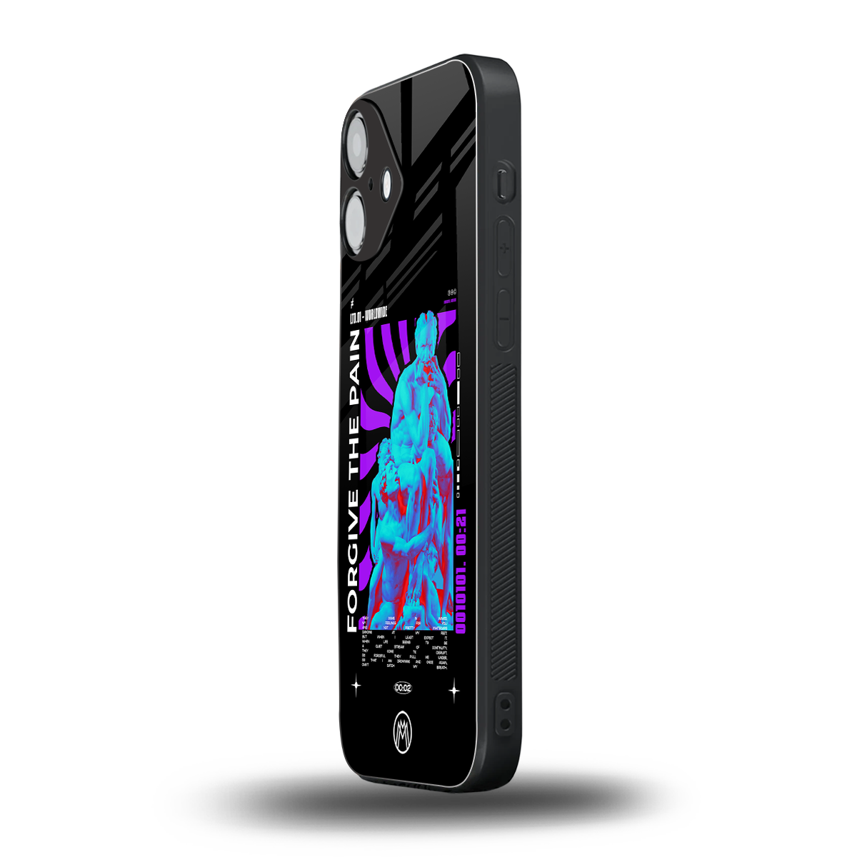 forgive the pain back phone cover | glass case for iphone 16 plus
