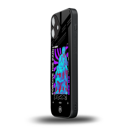 forgive the pain back phone cover | glass case for iphone 16 plus