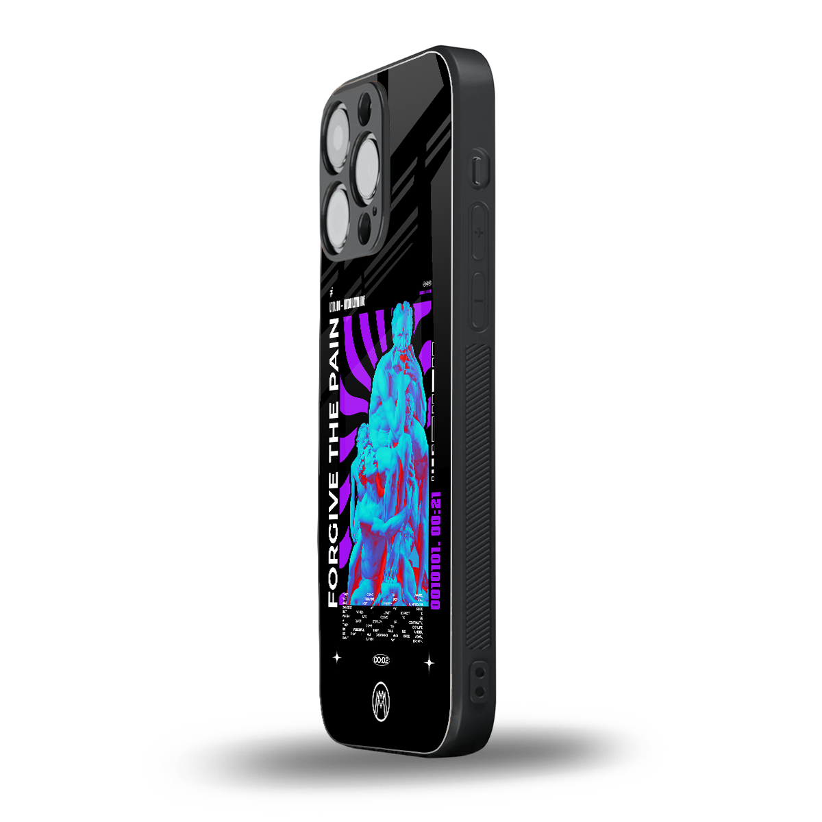 forgive the pain back phone cover | glass case for iphone 16 pro max
