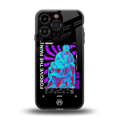 forgive the pain back phone cover | glass case for iphone 16 pro
