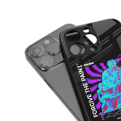 forgive the pain back phone cover | glass case for iphone 16 pro