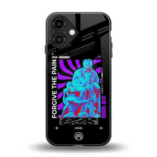 forgive the pain back phone cover | glass case for iphone 16