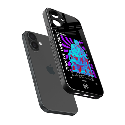 forgive the pain back phone cover | glass case for iphone 16
