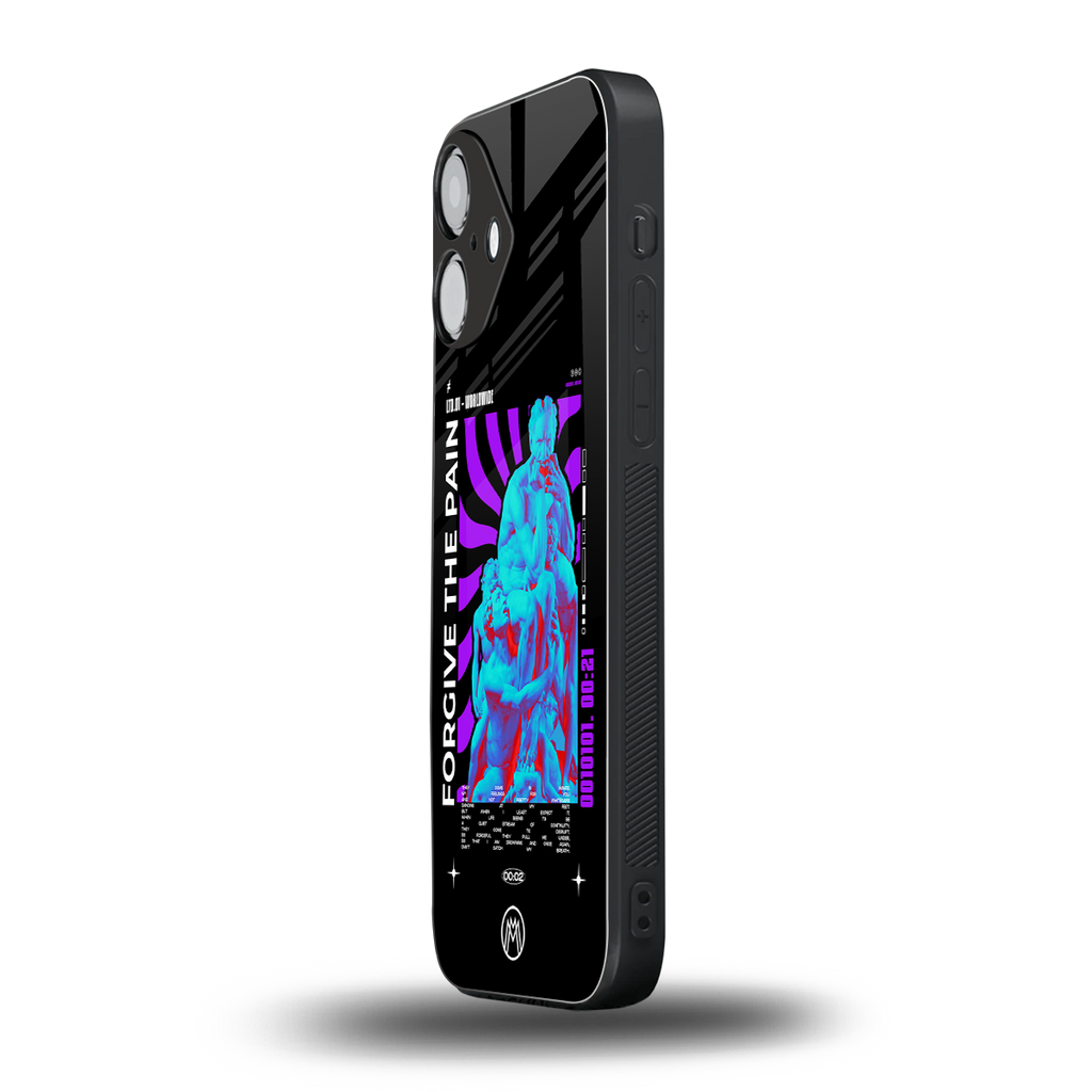 forgive the pain back phone cover | glass case for iphone 16