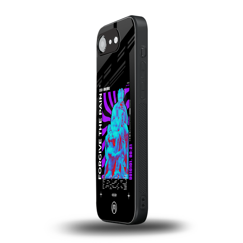 forgive the pain back phone cover | glass case for iphone 16e