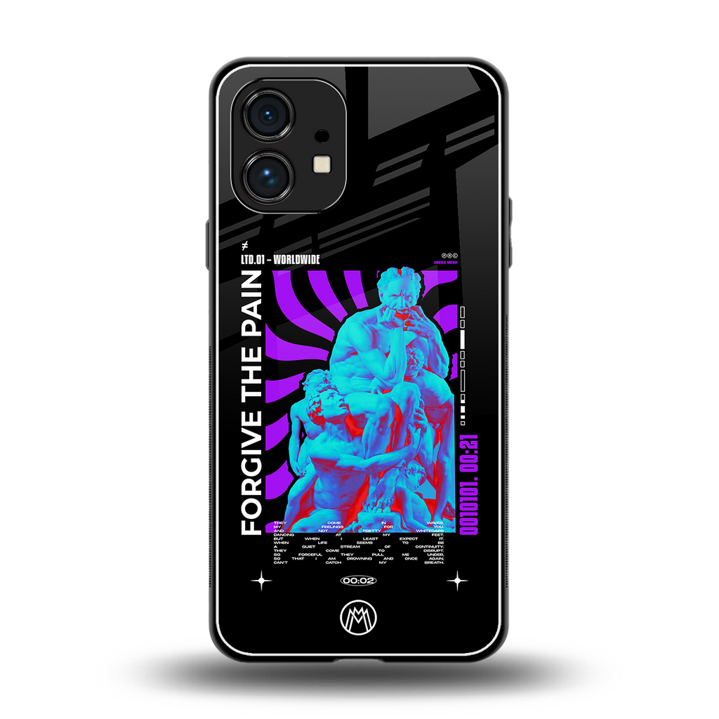 forgive the pain back phone cover | glass case for nothing phone 1