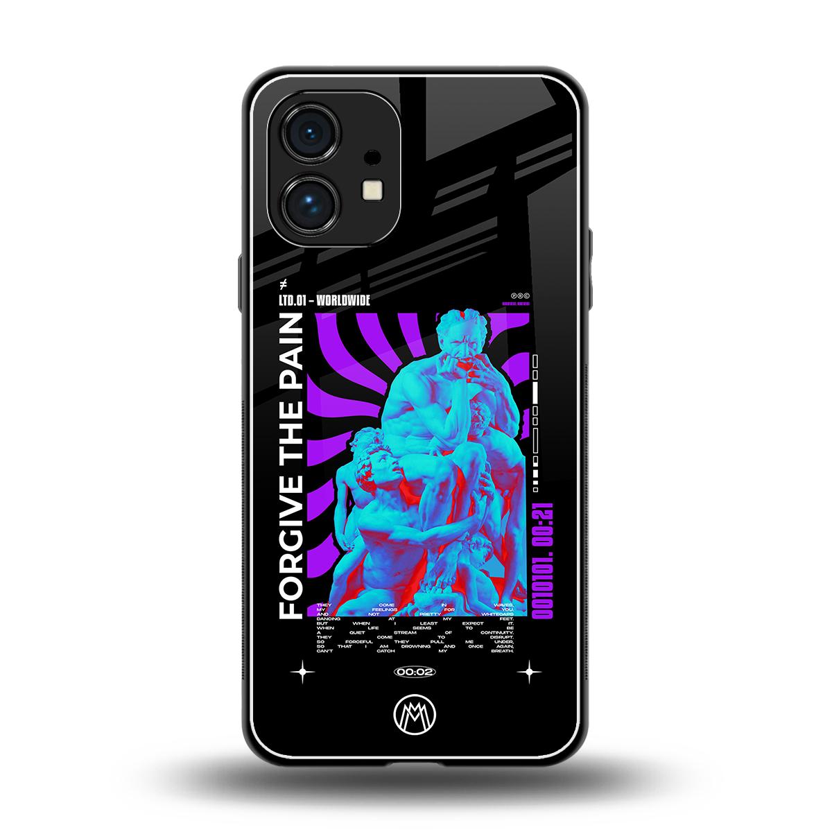 forgive the pain back phone cover | glass case for nothing phone 1