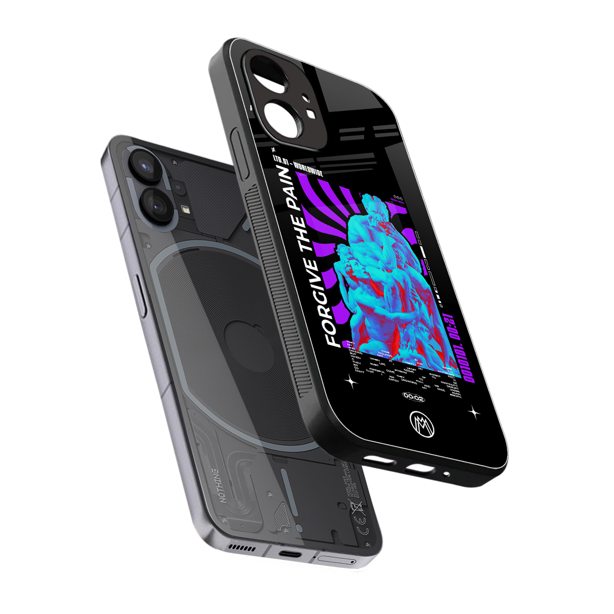 forgive the pain back phone cover | glass case for nothing phone 1