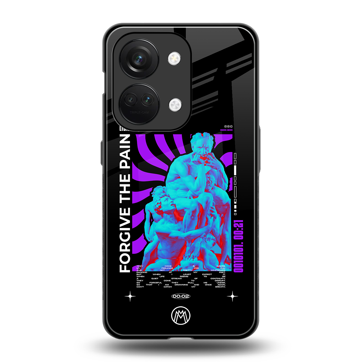 forgive the pain back phone cover | glass case for oneplus nord 3