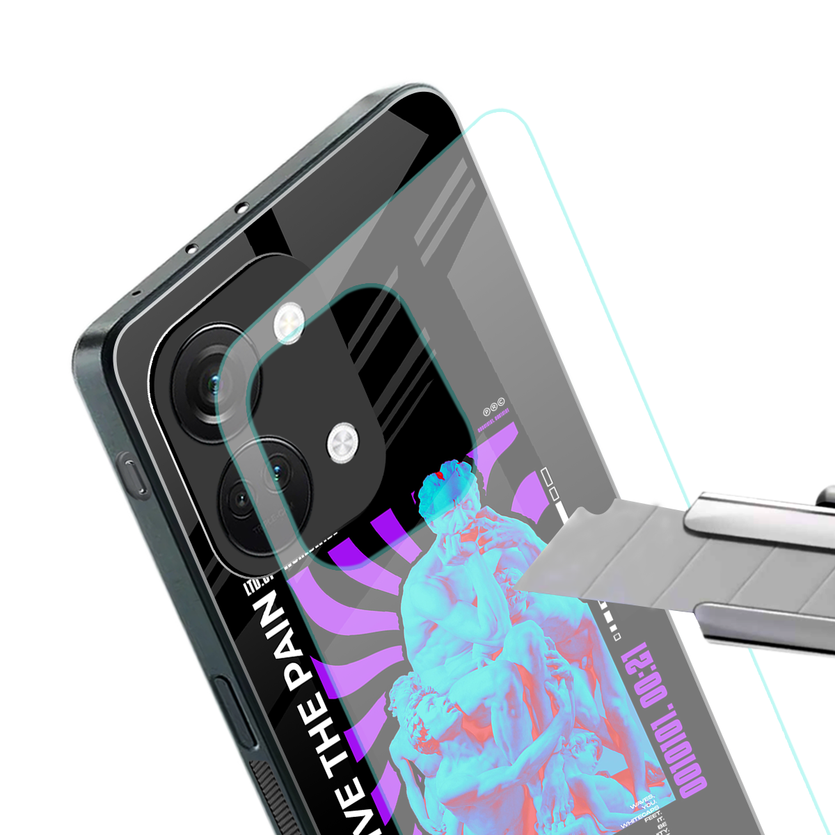 forgive the pain back phone cover | glass case for oneplus nord 3