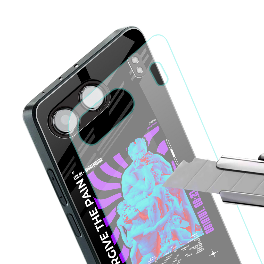 forgive the pain back phone cover | glass case for oneplus nord 4