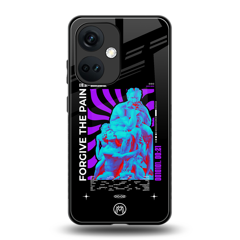 forgive the pain back phone cover | glass case for oneplus nord ce 3