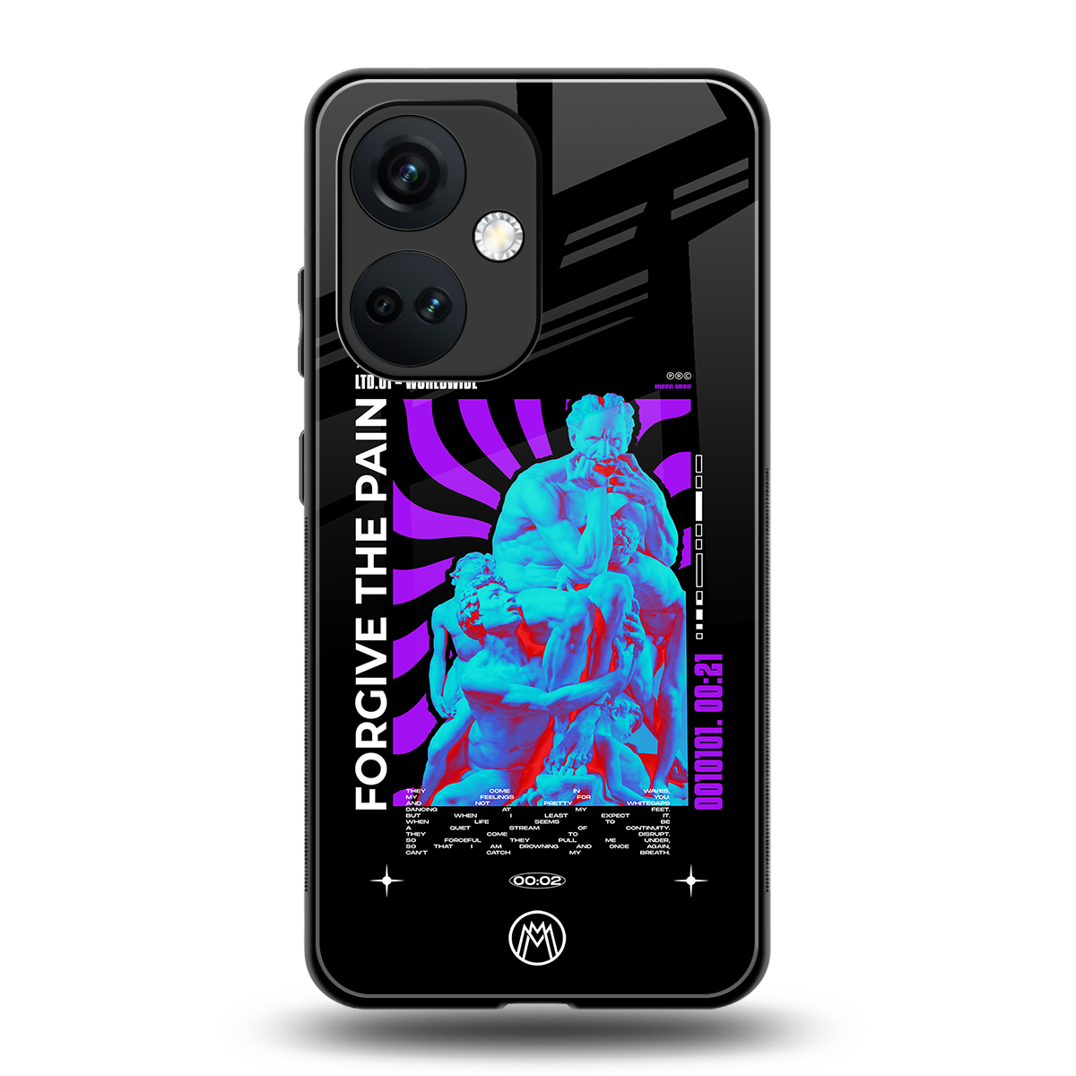 forgive the pain back phone cover | glass case for oneplus nord ce 3