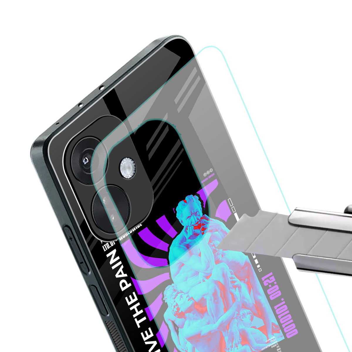 forgive the pain back phone cover | glass case for oneplus nord ce 3