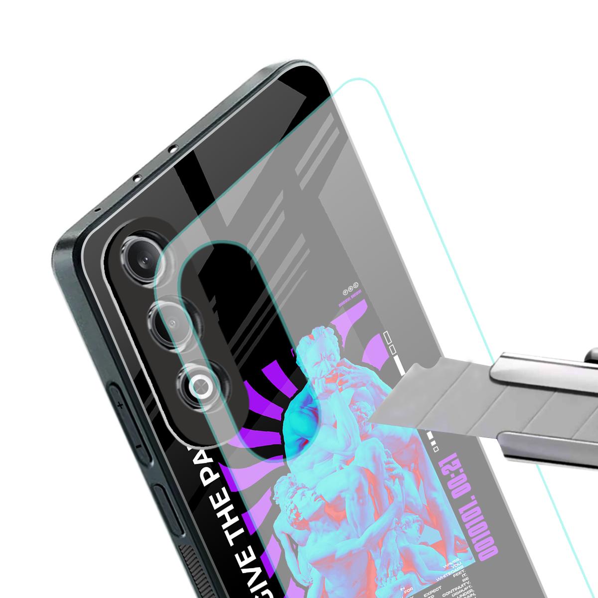 forgive the pain back phone cover | glass case for oneplus nord ce 4