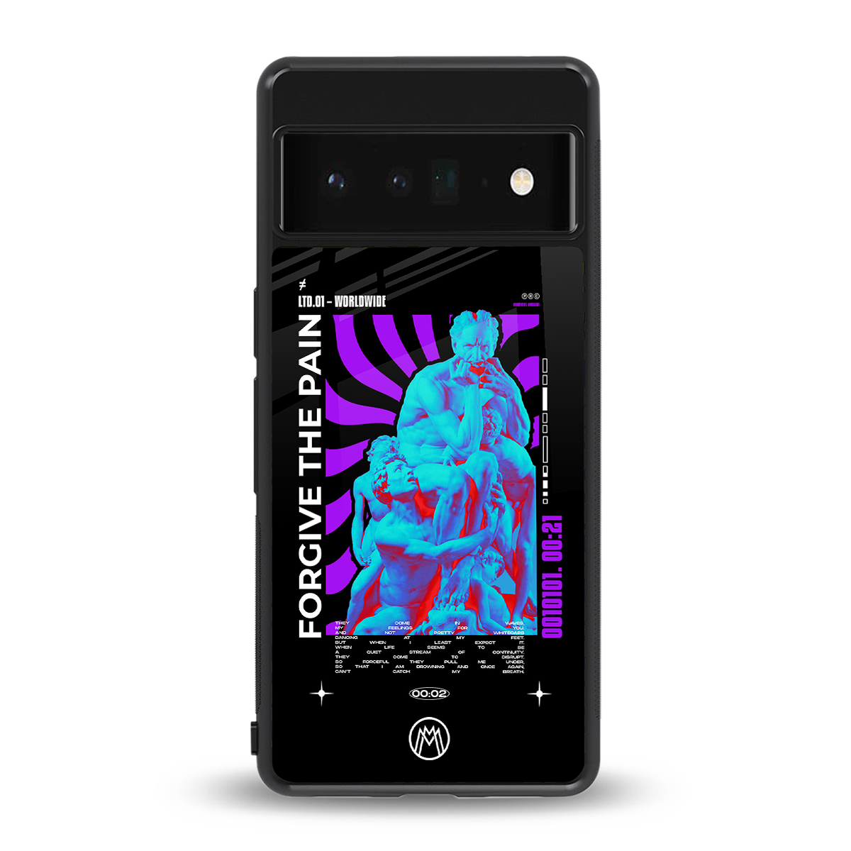 forgive the pain back phone cover | glass case for google pixel 6 pro