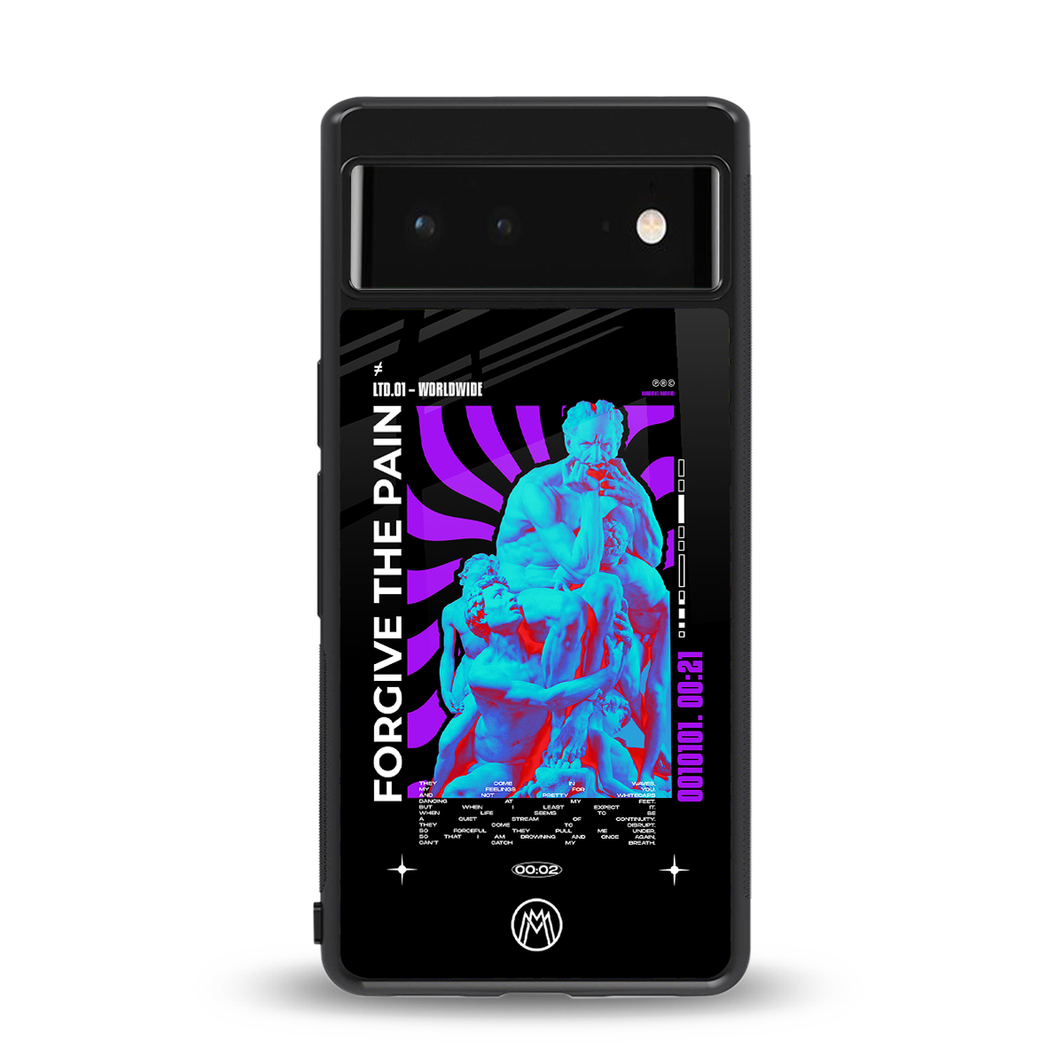 forgive the pain back phone cover | glass case for google pixel 6