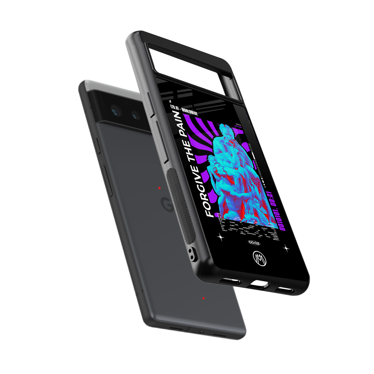 forgive the pain back phone cover | glass case for google pixel 6
