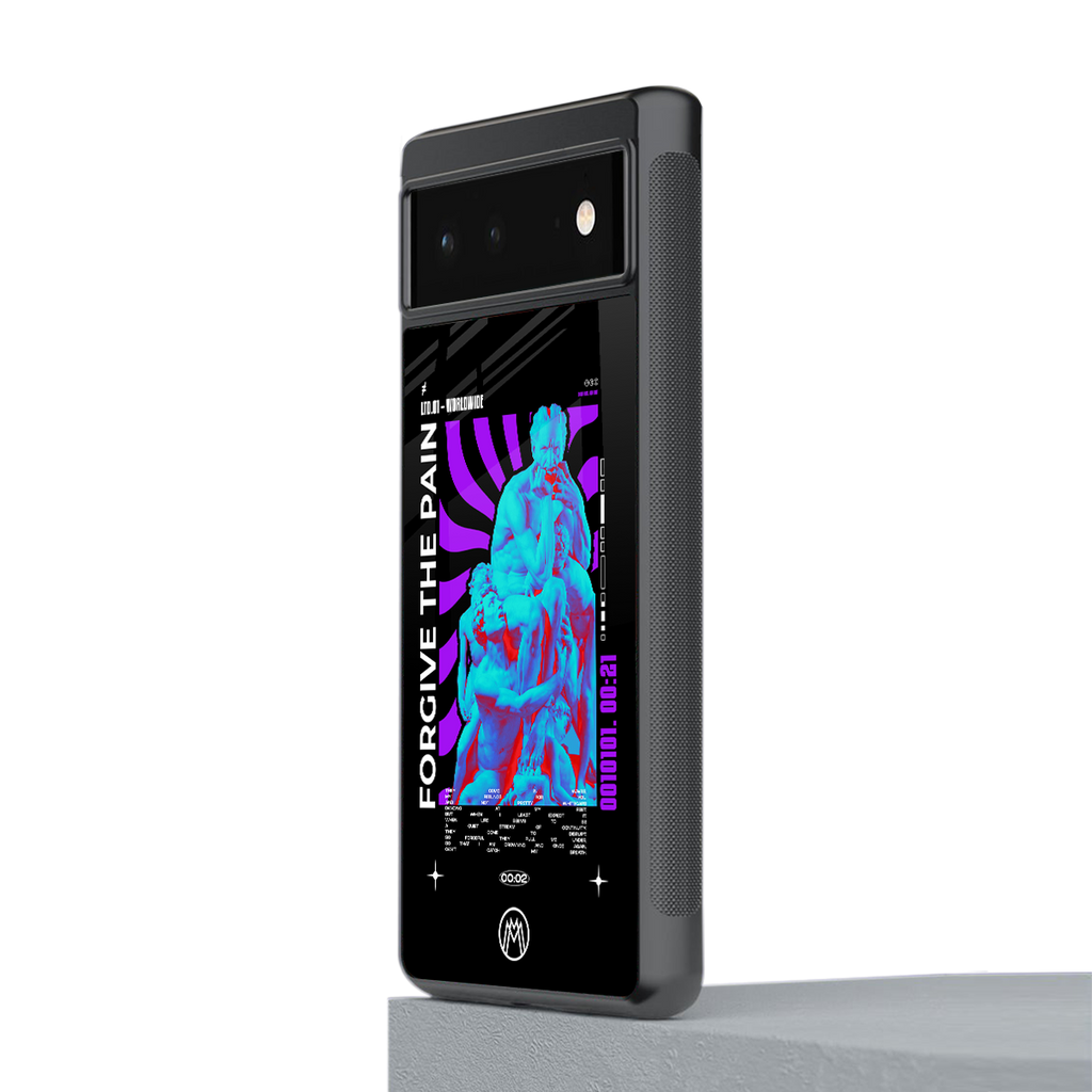 forgive the pain back phone cover | glass case for google pixel 6