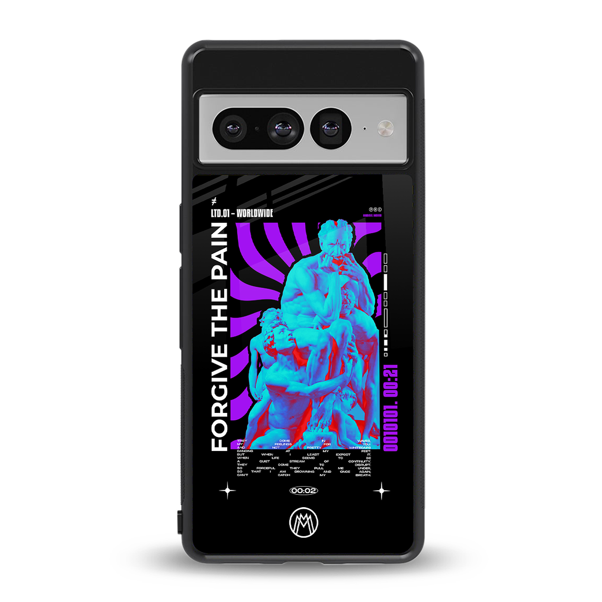 forgive the pain back phone cover | glass case for google pixel 7 pro