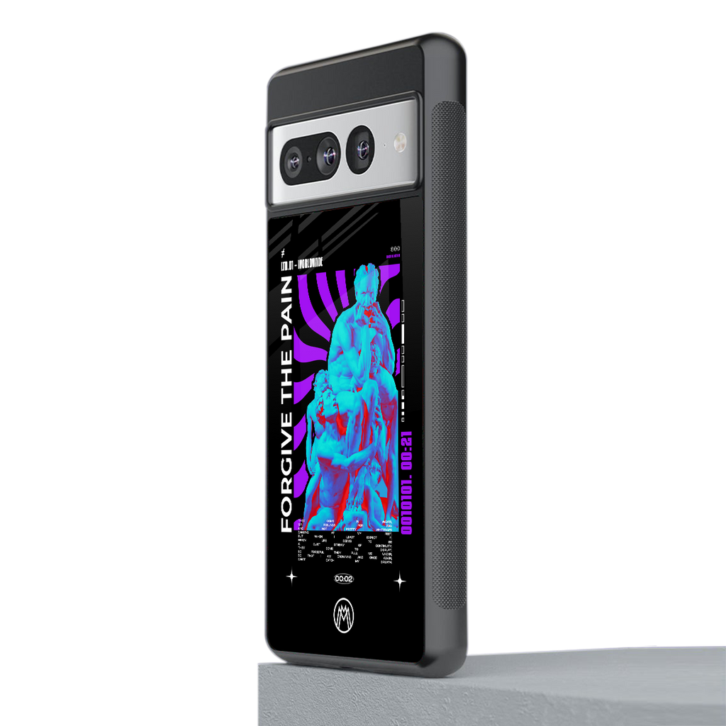 forgive the pain back phone cover | glass case for google pixel 7 pro