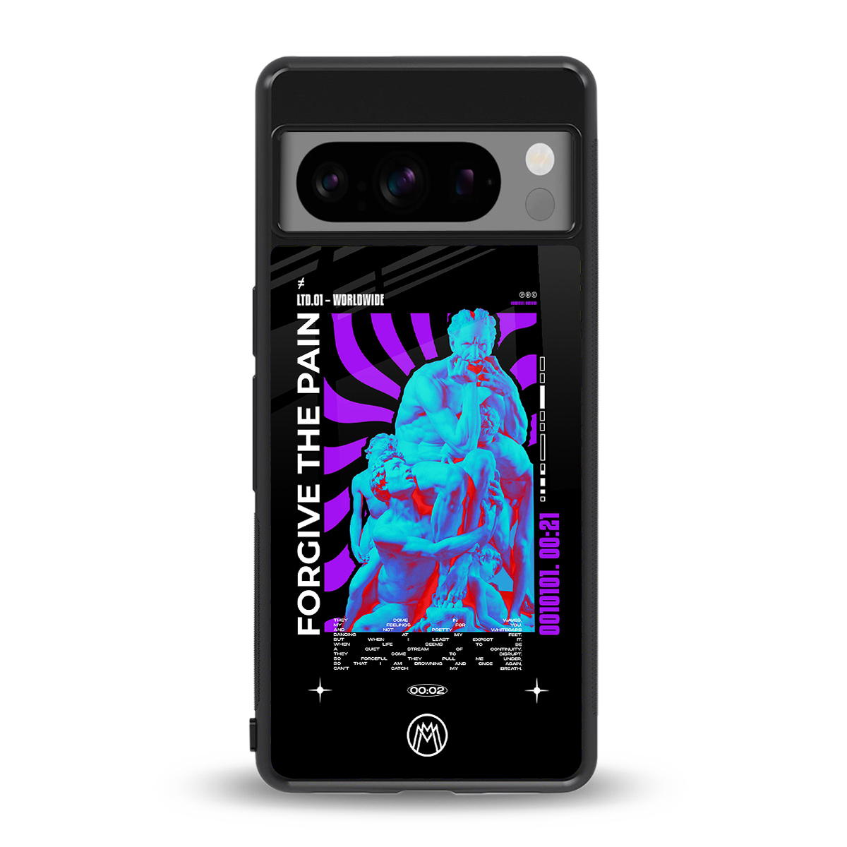 forgive the pain back phone cover | glass case for google pixel 8 pro