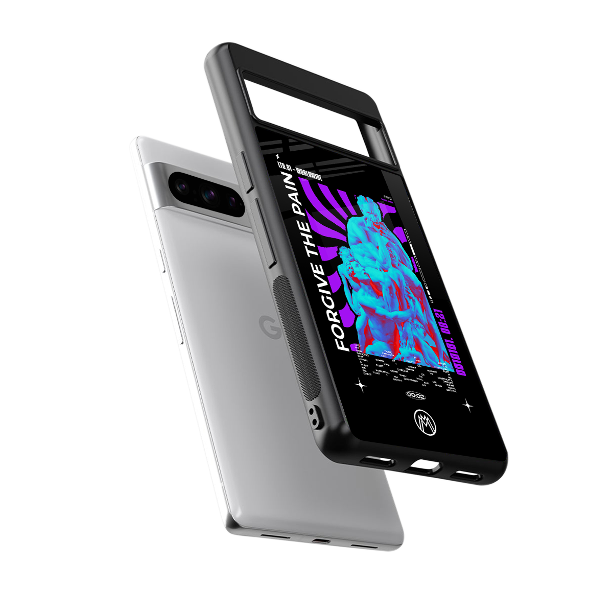 forgive the pain back phone cover | glass case for google pixel 8 pro
