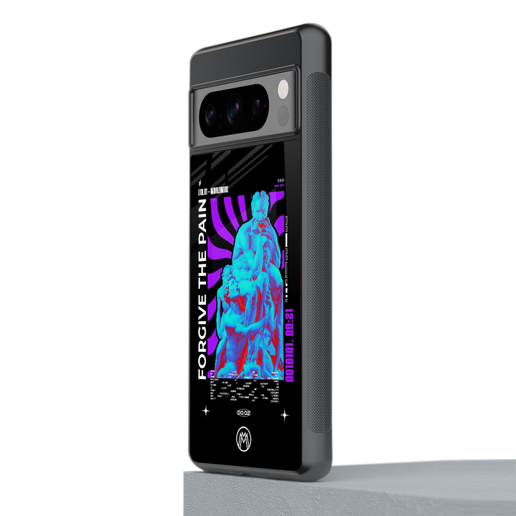 forgive the pain back phone cover | glass case for google pixel 8 pro