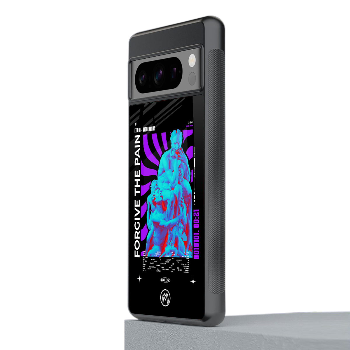 forgive the pain back phone cover | glass case for google pixel 8 pro