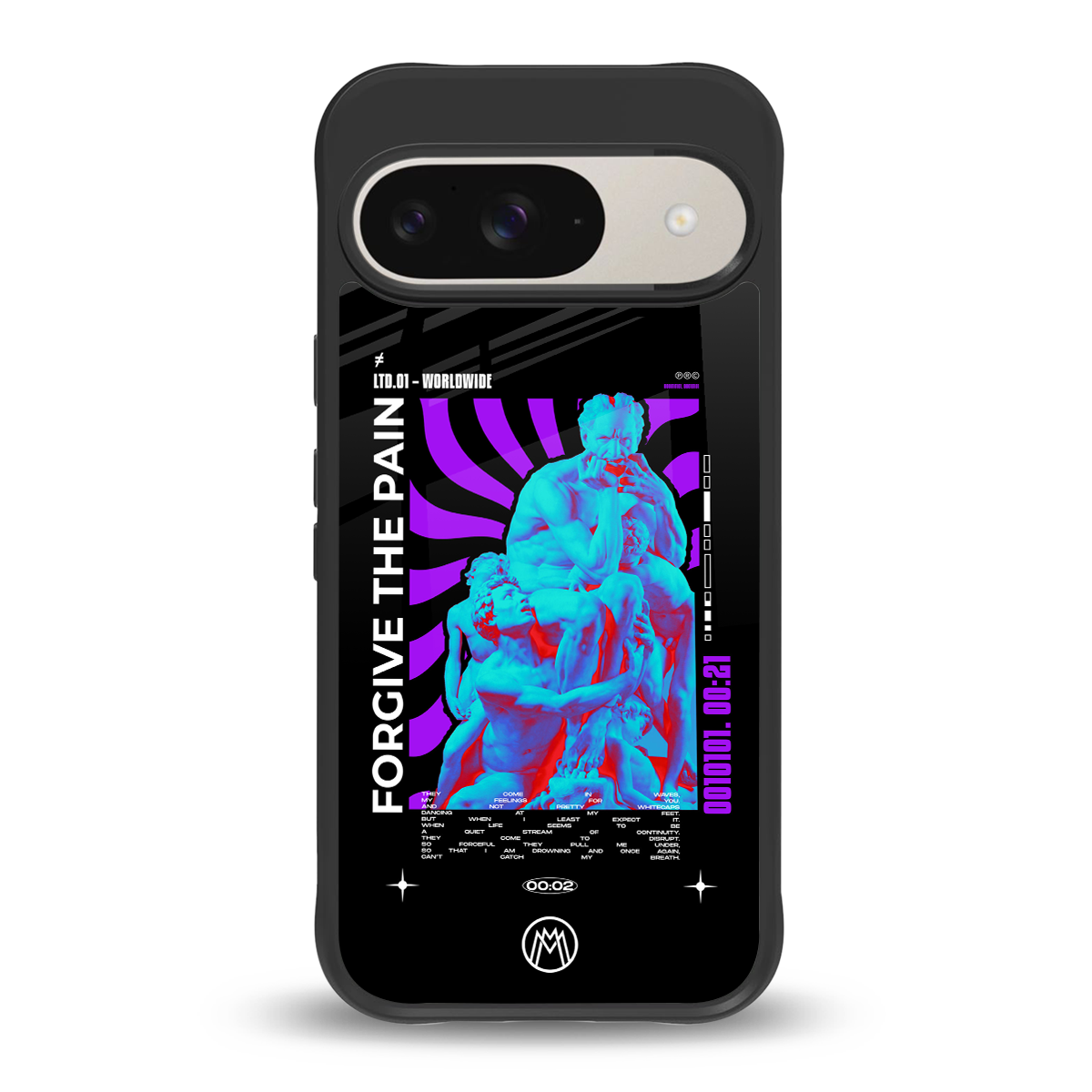 forgive the pain back phone cover | glass case for google pixel 9