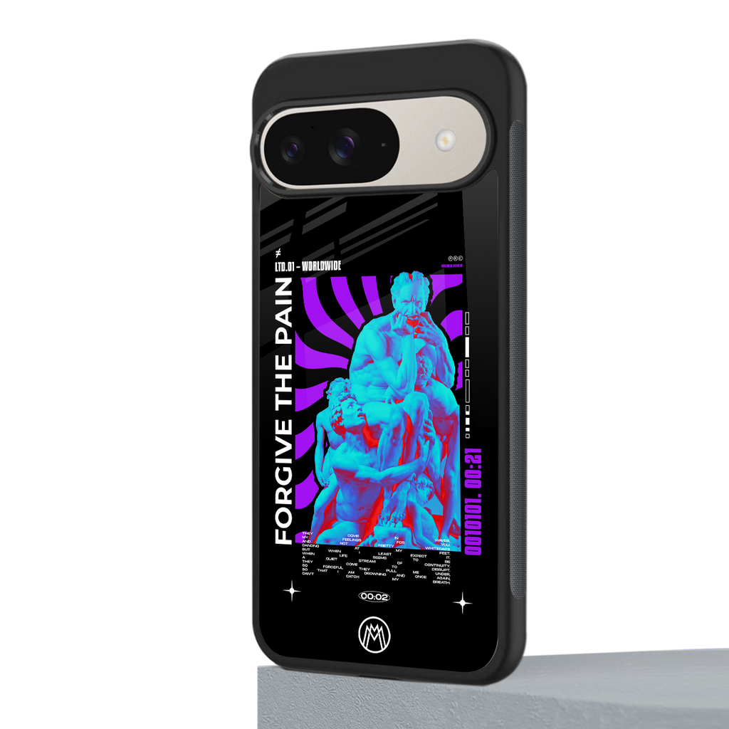 forgive the pain back phone cover | glass case for google pixel 9