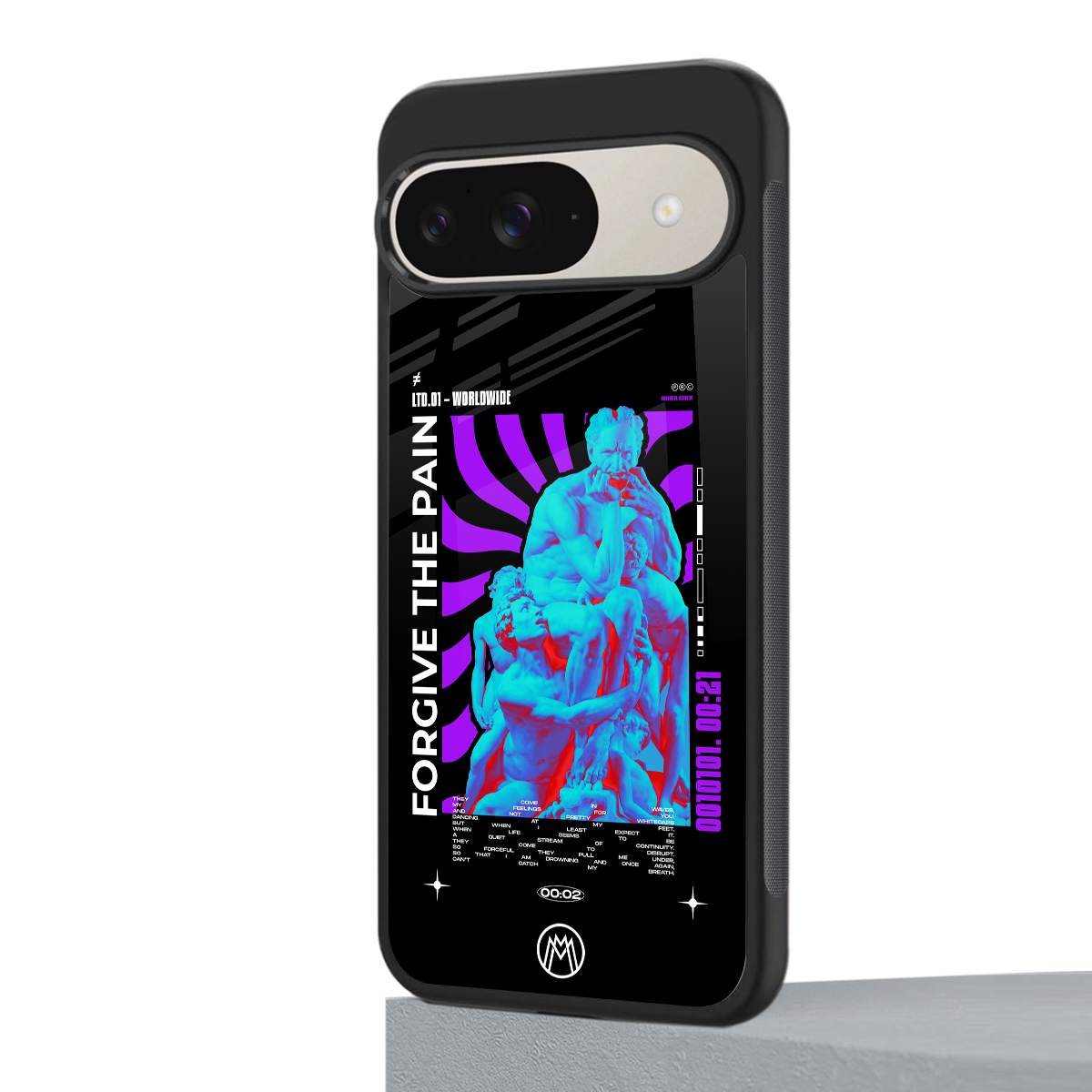 forgive the pain back phone cover | glass case for google pixel 9