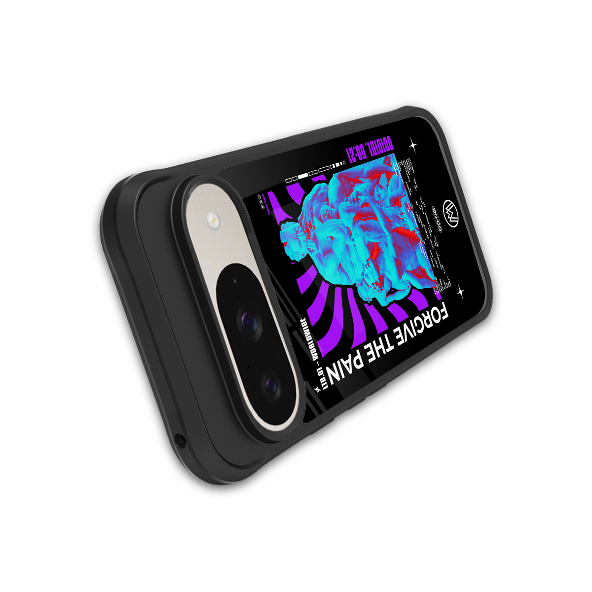 forgive the pain back phone cover | glass case for google pixel 9