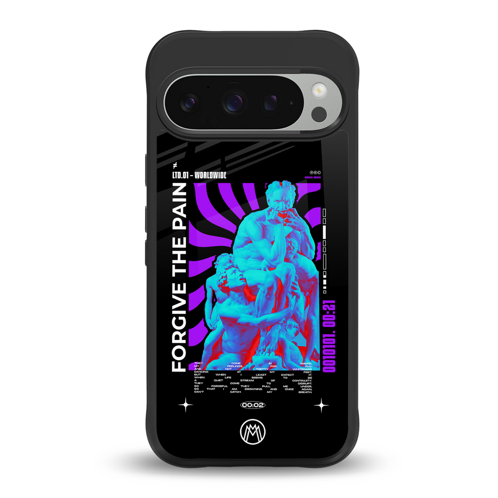 forgive the pain back phone cover | glass case for google pixel 9 pro