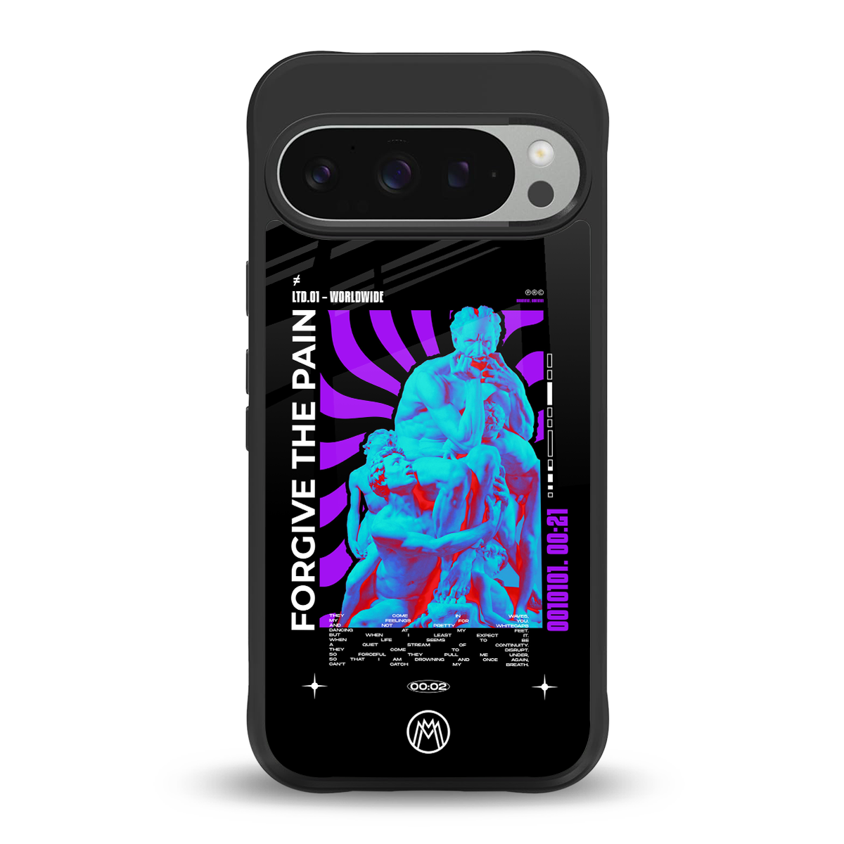 forgive the pain back phone cover | glass case for google pixel 9 pro xl