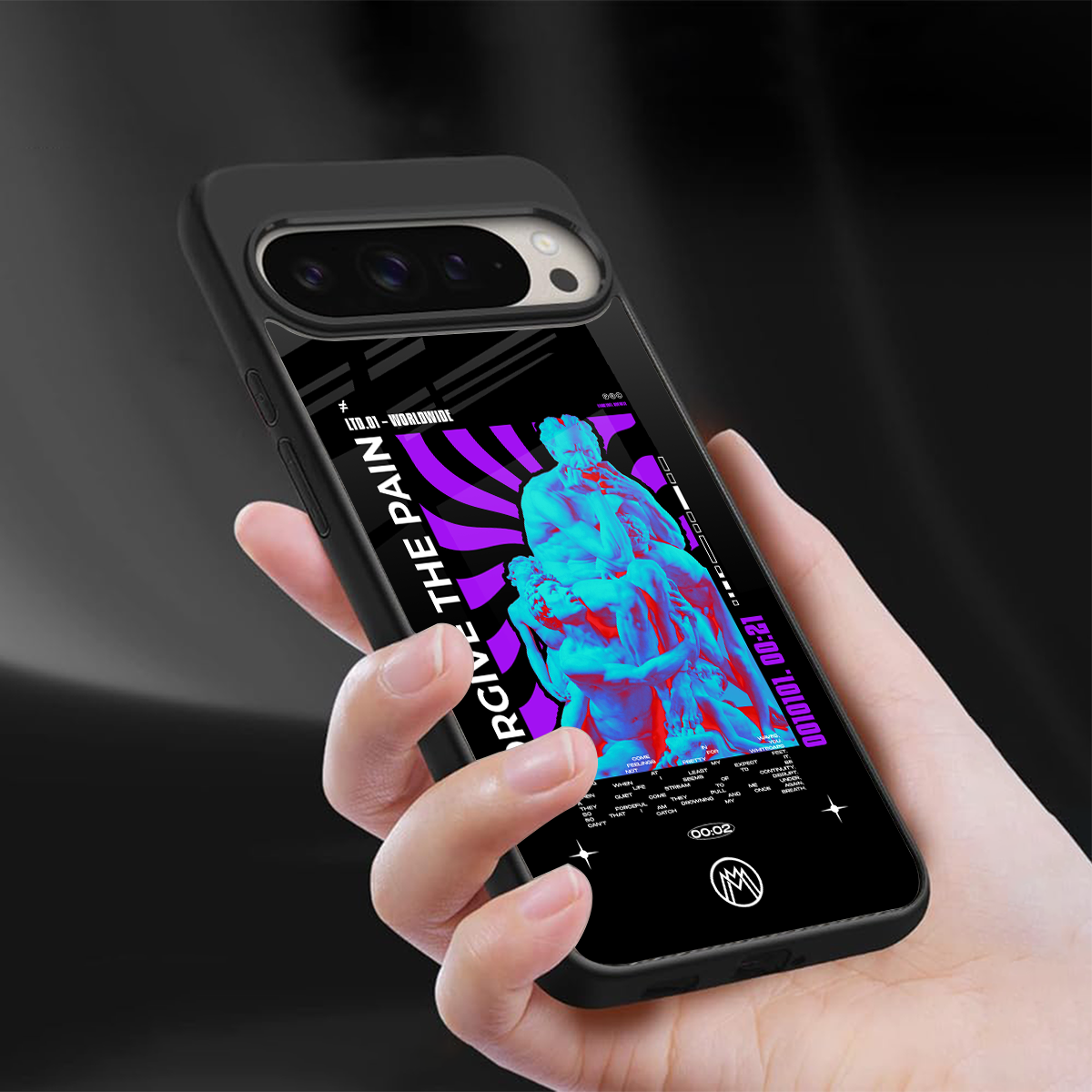 forgive the pain back phone cover | glass case for google pixel 9 pro xl