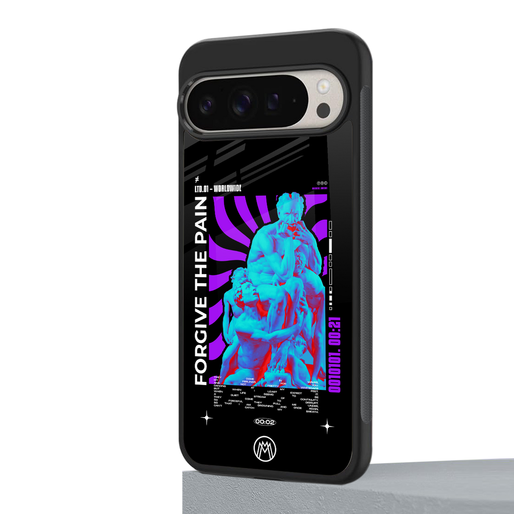 forgive the pain back phone cover | glass case for google pixel 9 pro