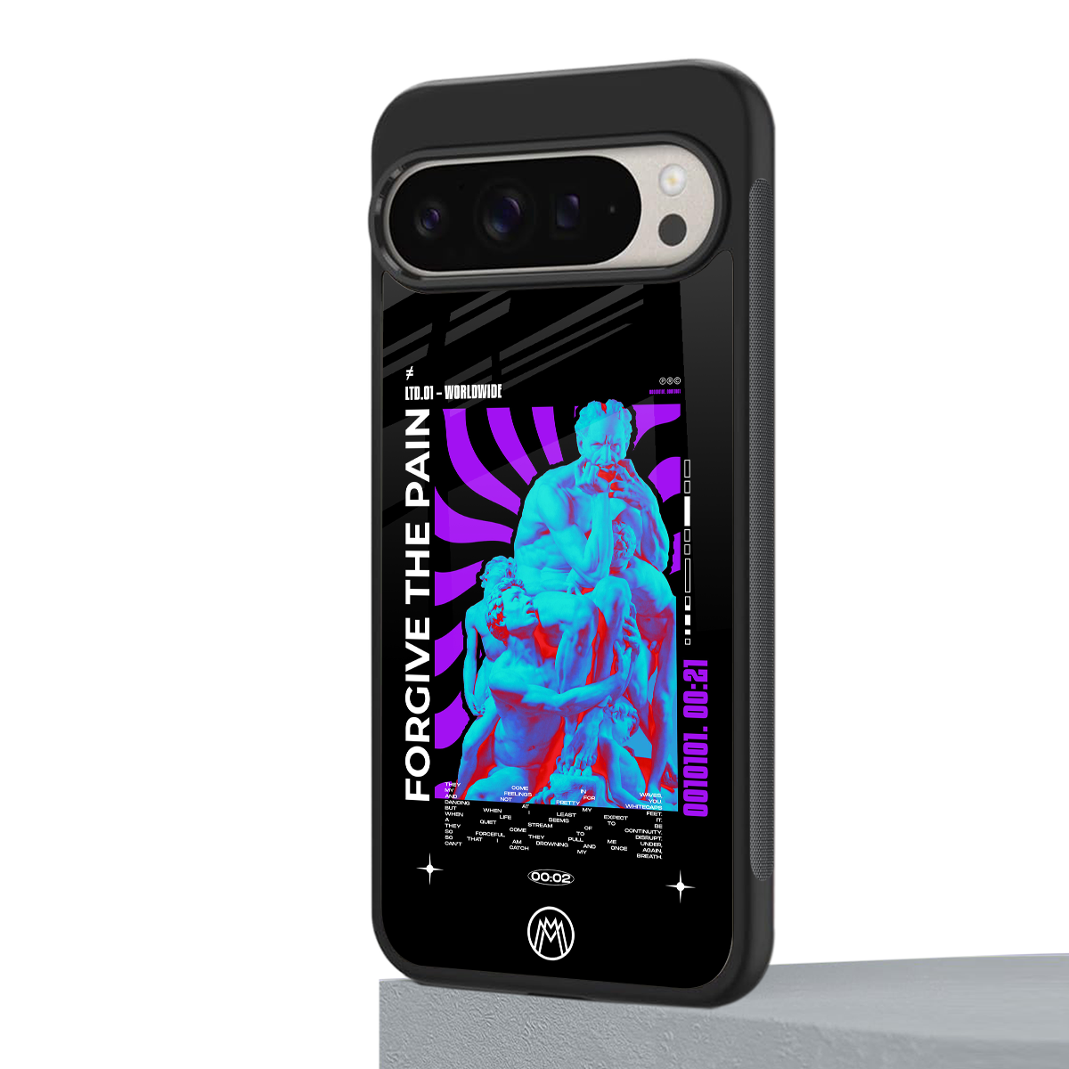 forgive the pain back phone cover | glass case for google pixel 9 pro xl