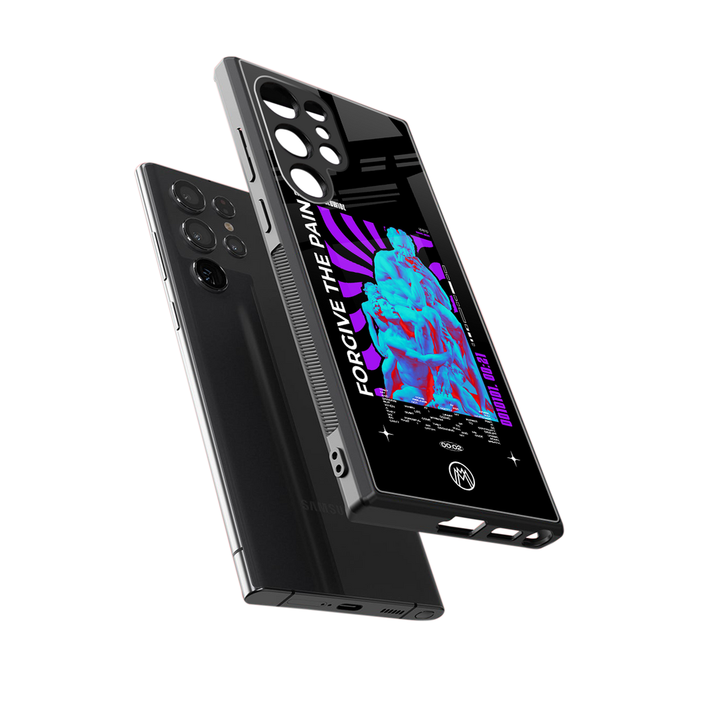 forgive the pain back phone cover | glass case for samsung galaxy s23 ultra