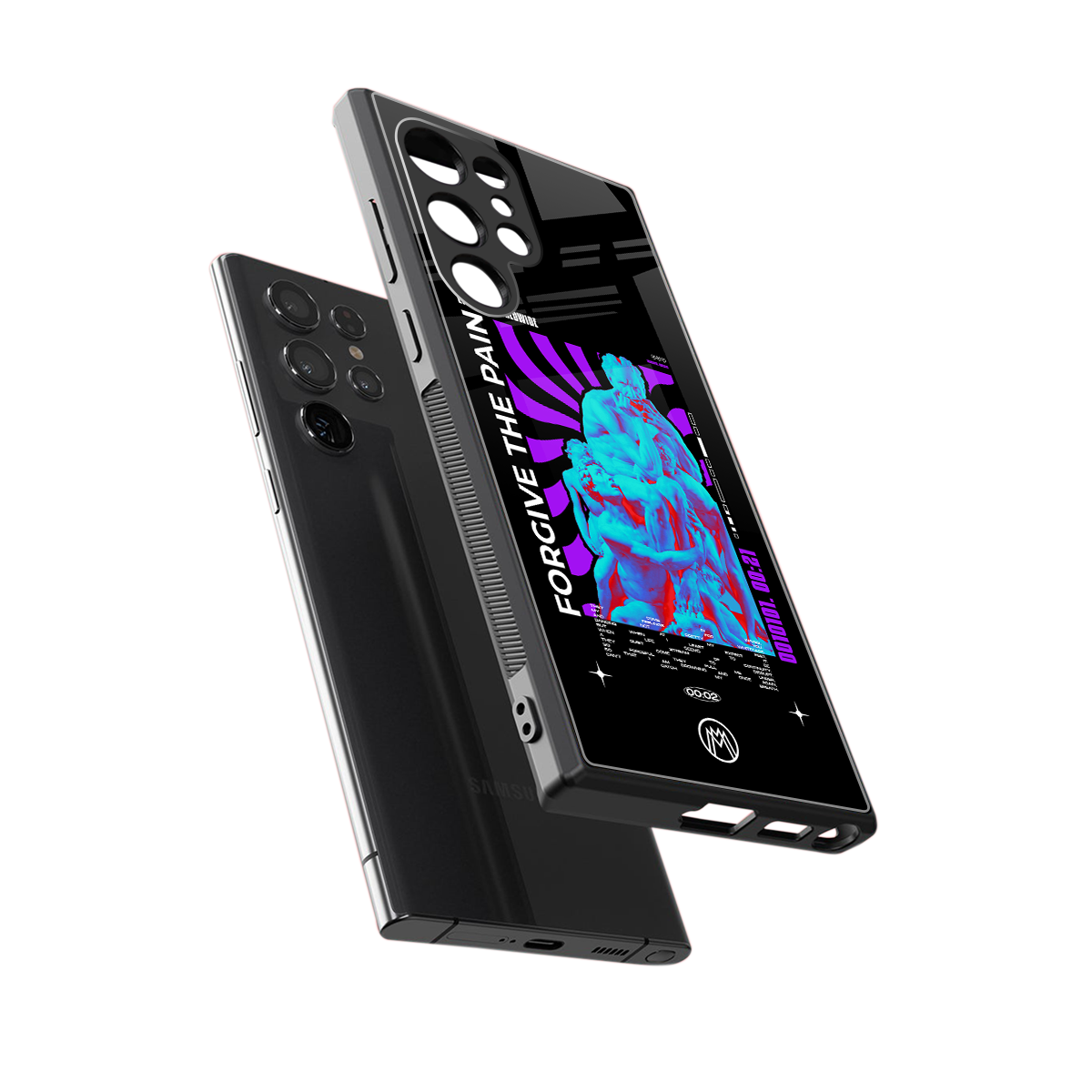 forgive the pain back phone cover | glass case for samsung galaxy s23 ultra