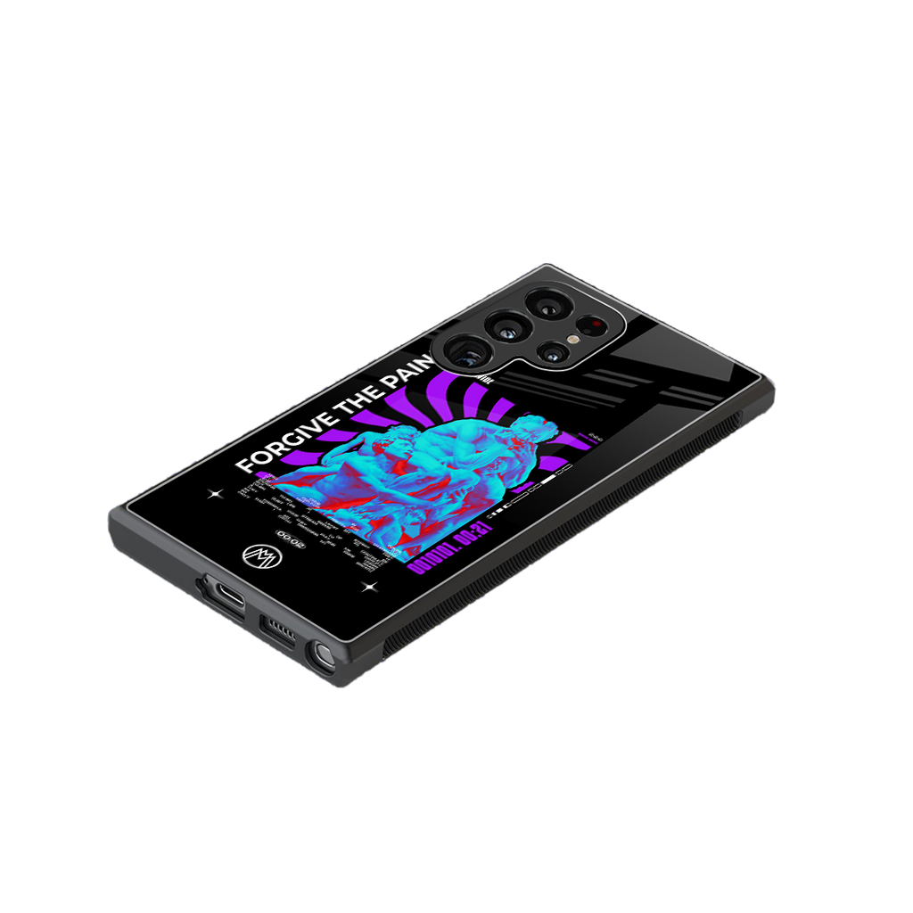 forgive the pain back phone cover | glass case for samsung galaxy s24 ultra