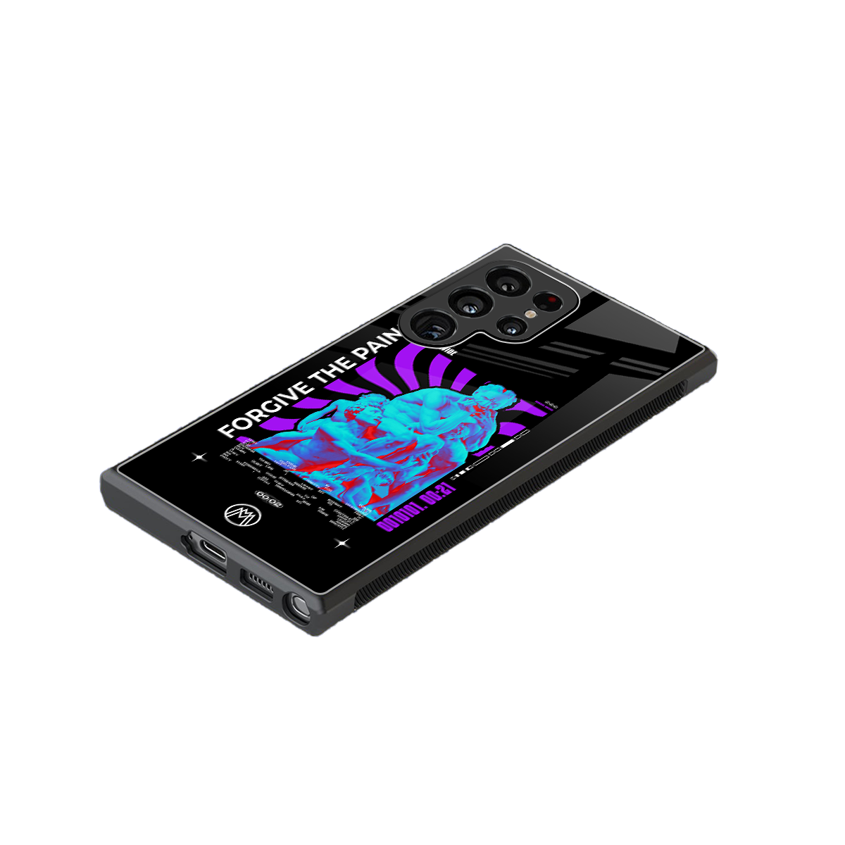 forgive the pain back phone cover | glass case for samsung galaxy s23 ultra