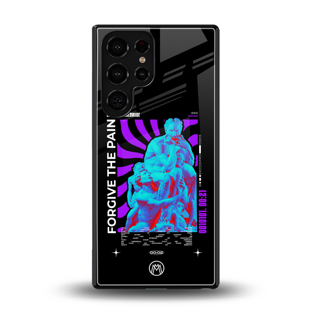 forgive the pain back phone cover | glass case for samsung galaxy s25 ultra