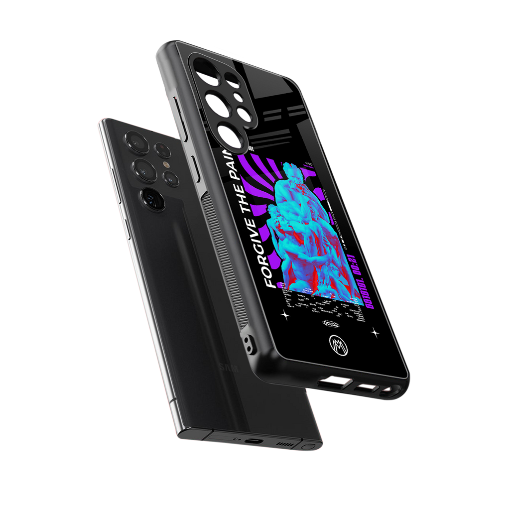 forgive the pain back phone cover | glass case for samsung galaxy s25 ultra